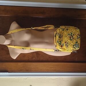 Lug Ranger Yellow Floral Quilted Crossbody Bag